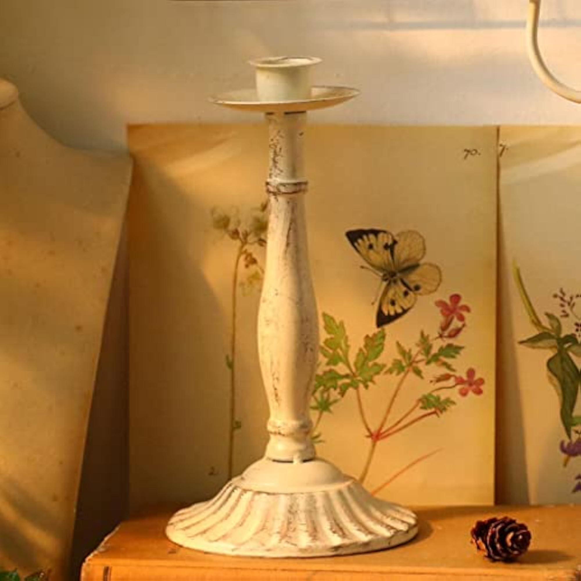 Metal Candle Holder, Vintage Style